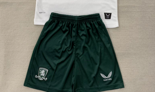 Fan Version 2025-2026 Middlesbrough Green Soccer Shorts Football Shorts