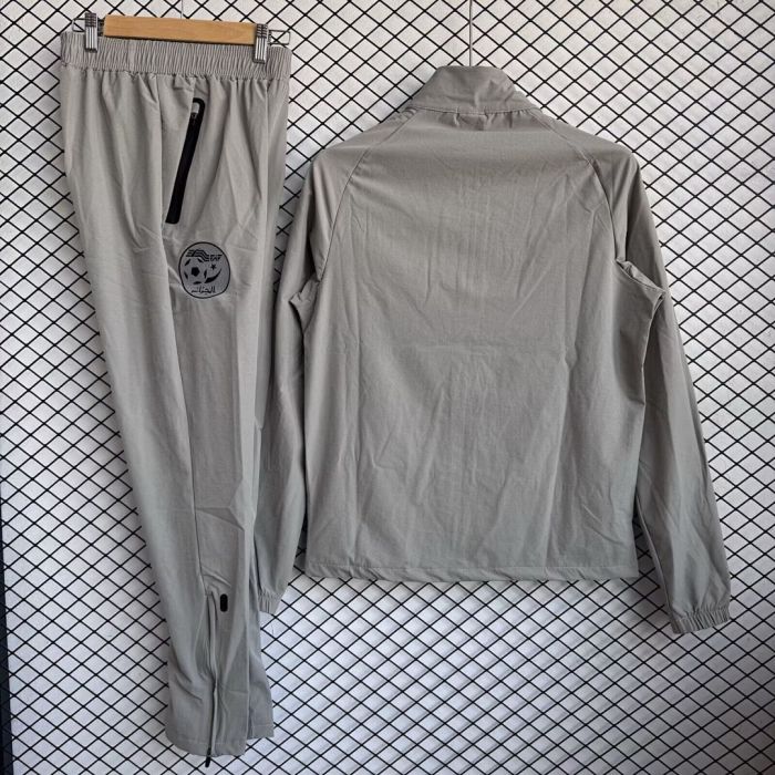 2025-2026 Algeria Grey Soccer Windbreaker Jacket Football Jacket and Pants