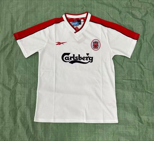 Retro Jersey 1998-1999 Liverpool Away White Soccer Jersey Vintage Football Shirt