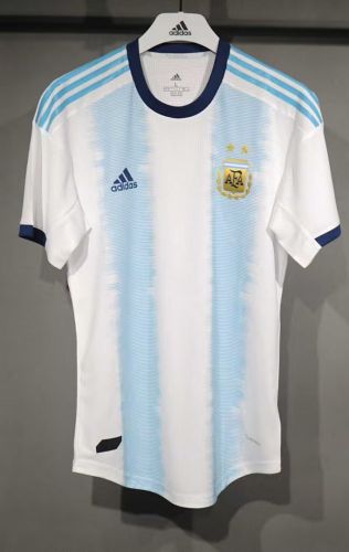 Player Version Retro Jersey 2019 Argentina Home Soccer Jersey Vintage Football Shirt