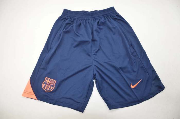 Fan Version 2025-2026 Barcelona Dark Blue/Pink Soccer Shorts Football Shorts