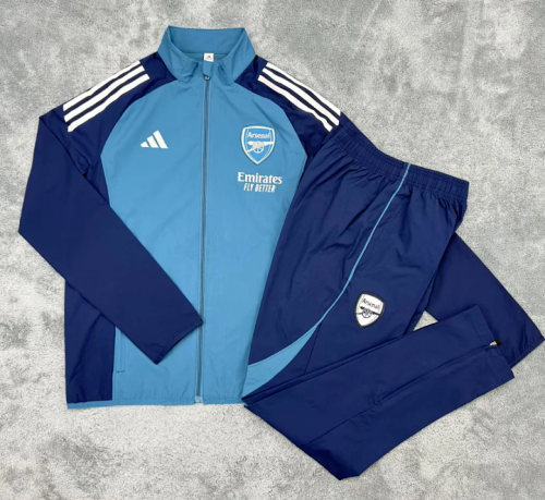 2025-2026 Arsenal Blue Soccer Windbreaker Jacket Football Jacket and Pants