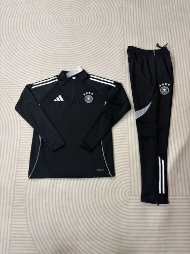 2025-2026 Germany Black Soccer Training Sweater and Pants Football Kit
