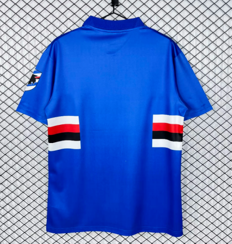 Retro Jersey 1993-1994 Sampdoria Home Soccer Jersey Vintage Football Shirt