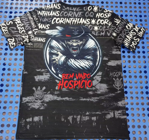 Fan Version 2025-2026 Corinthians Black Soccer Jersey Football Shirt
