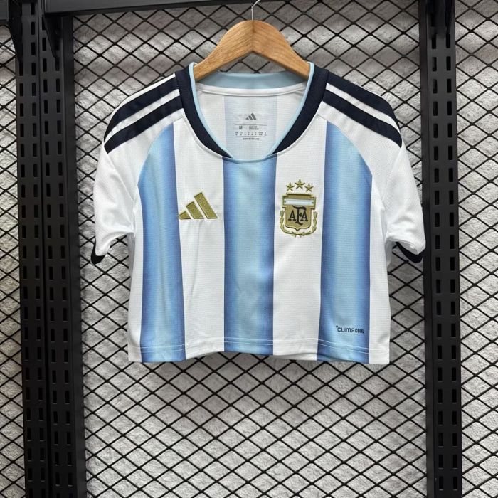 Women 2026 Argentina Home Short Soccer Jersey Football Shirt