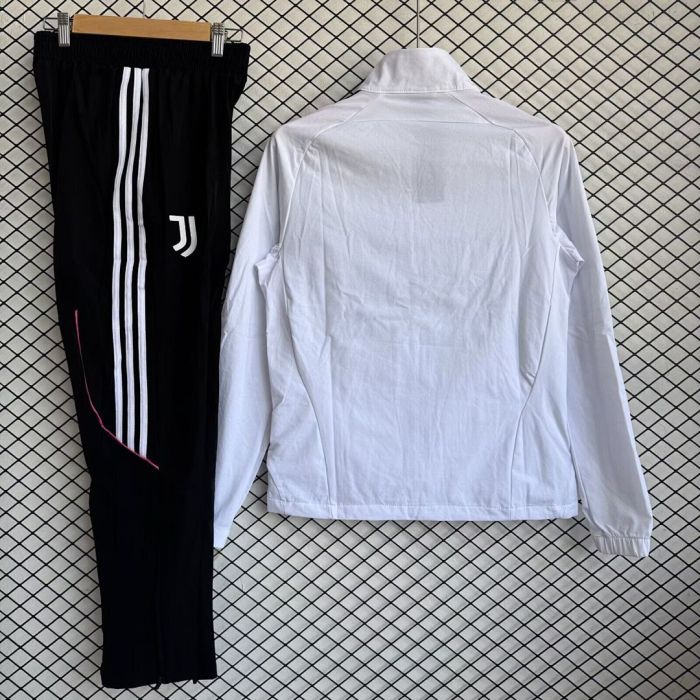 2025-2026 Juventus White Soccer Windbreaker Jacket Football Jacket and Pants