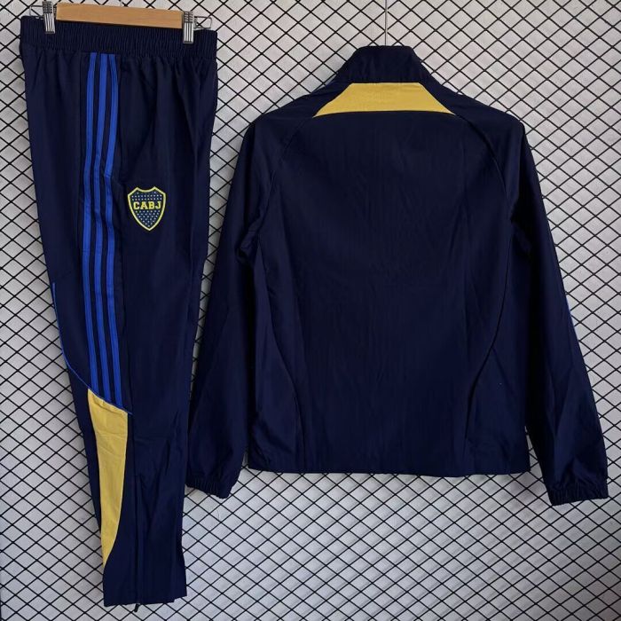 2025-2026 Boca Juniors Dark Blue Soccer Windbreaker Jacket Football Jacket and Pants