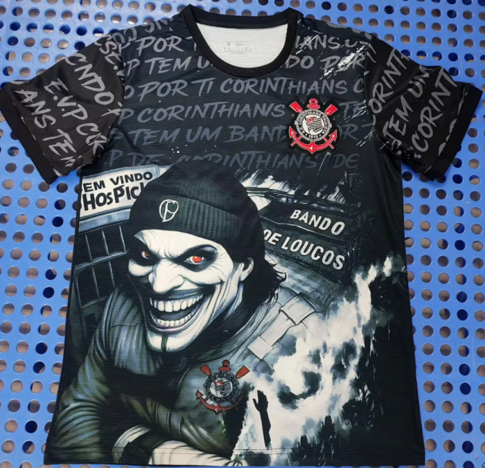 Fan Version 2025-2026 Corinthians Black Special Version Soccer Jersey Football Shirt
