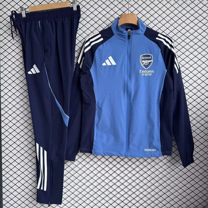 2025-2026 Arsenal Blue Soccer Windbreaker Jacket Football Jacket and Pants