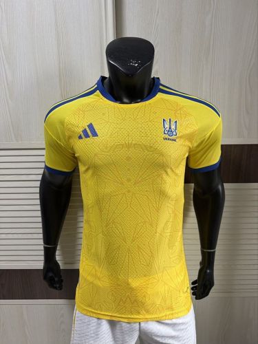 Player Version 2026 Ukraine Home Soccer Jersey Yellow Football Shirt