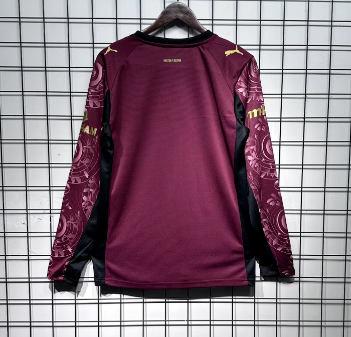 Long Sleeve Fan Version 2025-2026 Galatasaray Third Away Red Soccer Jersey Football Shirt