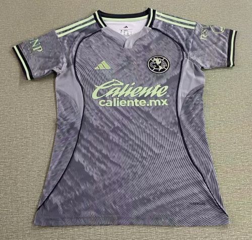 Women 2025-2026 Club America Third Away Grey Soccer Jersey Girl Football Shirt