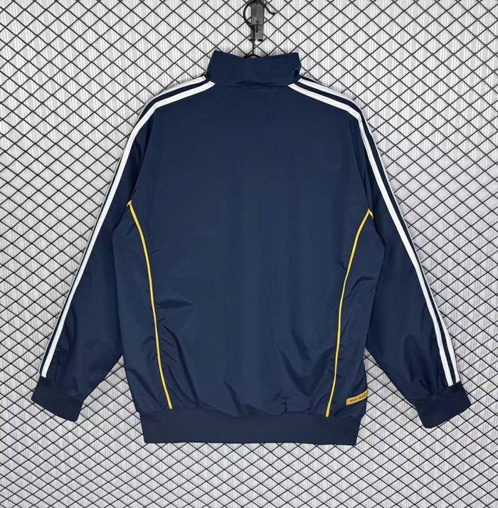 Retro Jacket 1999-2000 Real Madrid Dark Blue Soccer Windbreaker Jacket Football Jacket