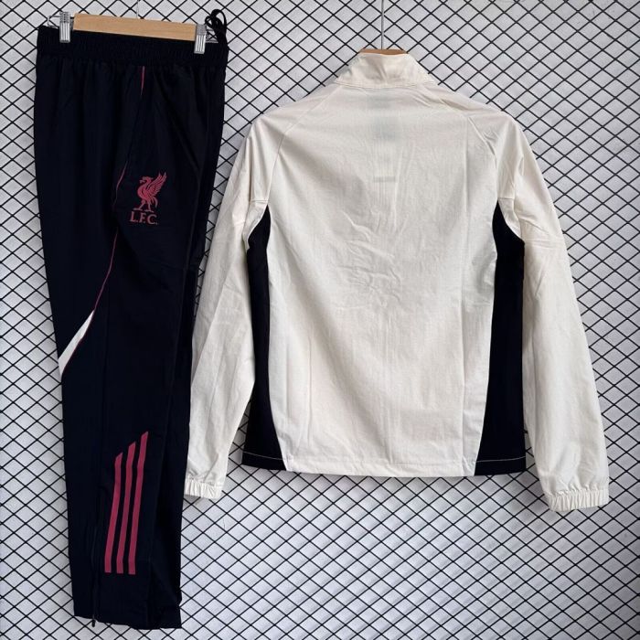 2025-2026 Liverpool Grey Soccer Windbreaker Jacket Football Jacket and Pants