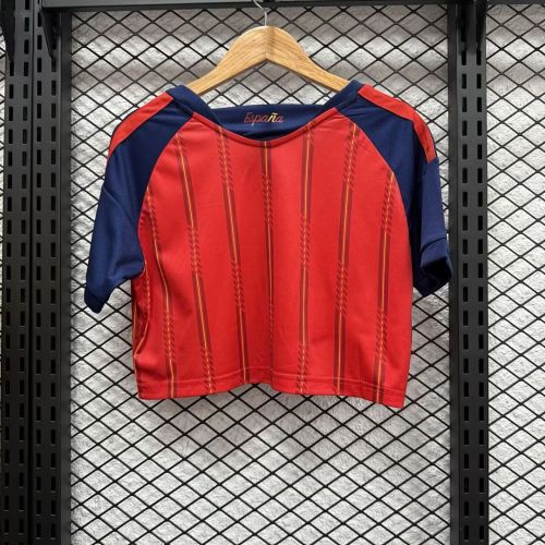 Women 2026 Spain Home Short Soccer Jersey Football Shirt