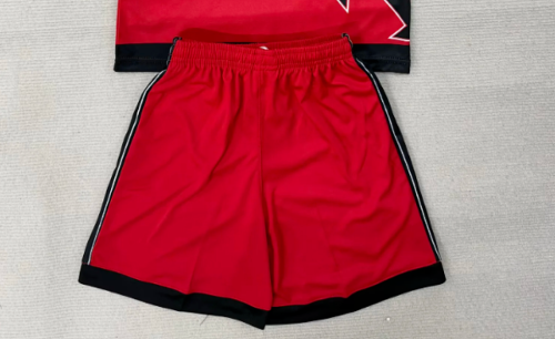 Fan Version 2025-2026 Vallecano Away Red Soccer Shorts Football Shorts