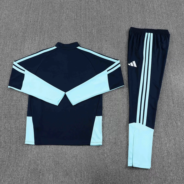 2025-2026 Argentina Dark Blue Soccer Training Sweater and Pants Football Kit