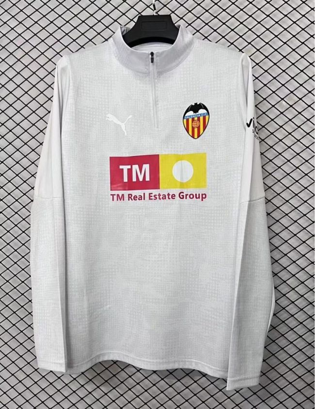2025-2026 Valencia White Soccer Training Sweater