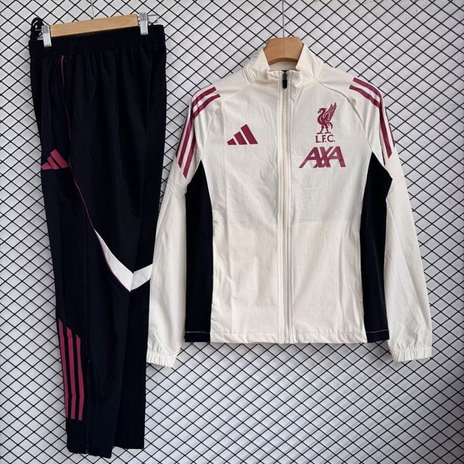 2025-2026 Liverpool Grey Soccer Windbreaker Jacket Football Jacket and Pants