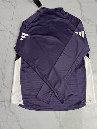 Player Version 2025-2026 Manchester United Dark Purple Soccer Training Sweater