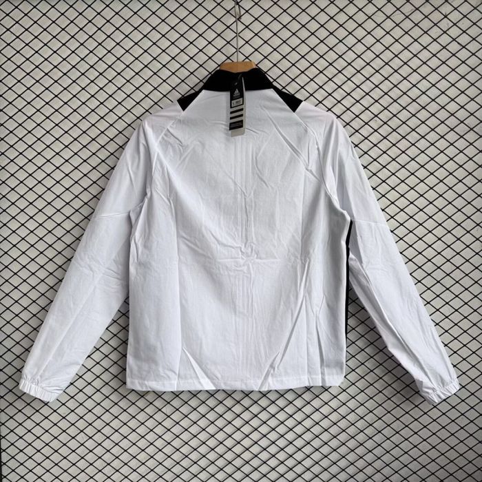 2025-2026 Real Madrid White Soccer Windbreaker Jacket Football Jacket