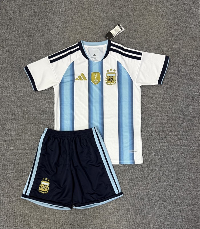 with FIFA World Champions 2022 Patch Adult Uniform 2026 Argentina Home Soccer Jersey Shorts Men's Camisetas de Futbol Kit