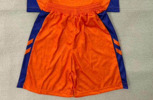 Fan Version 2025-2026 Malaga Third Away Orange Soccer Shorts Football Shorts