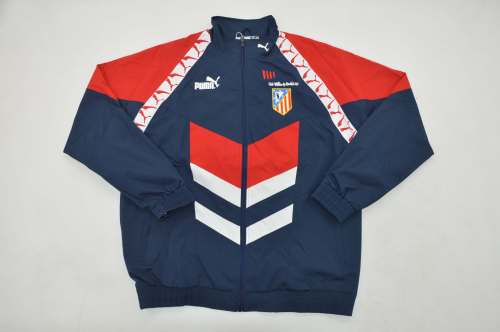 Retro Jacket 1994-1996 Atletico Madrid Dark Blue Soccer Windbreaker Jacket Football Jacket