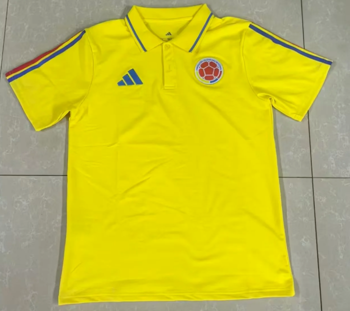 Fan Version 2026 Colombia Yellow Soccer Polo