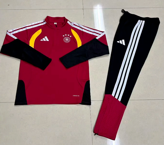 2025-2026 Germany Red Soccer Training Sweater and Pants Football Kit
