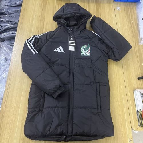 2026 Mexico Black Long Cotton Coat