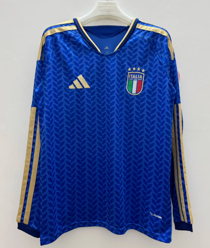 Fan Version Long Sleeve 2026 Italy Home Soccer Jersey Football Shirt