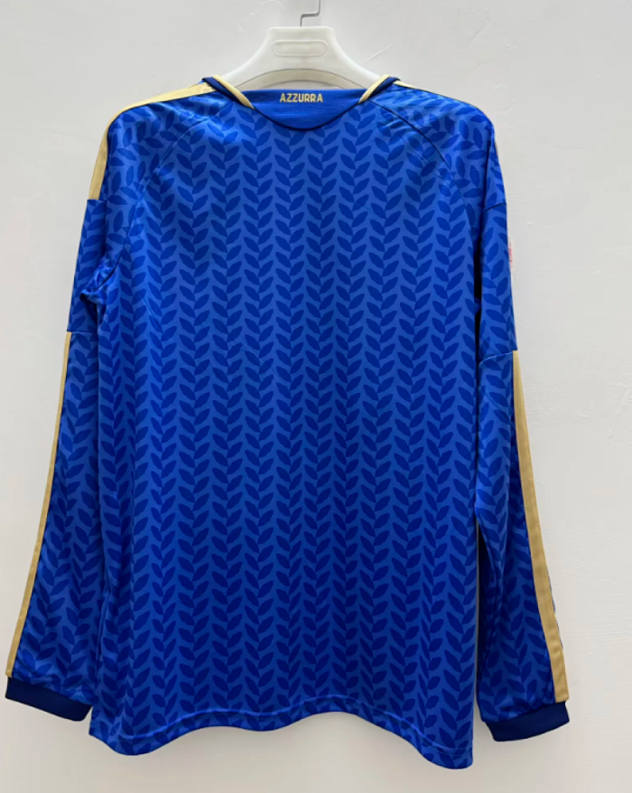 Fan Version Long Sleeve 2026 Italy Home Soccer Jersey Football Shirt