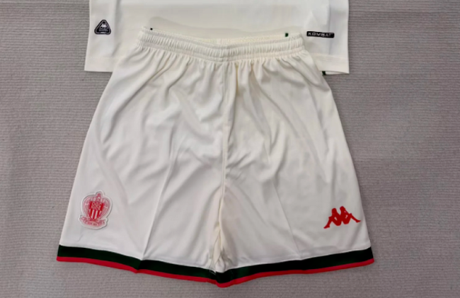 Fan Version 2025-2026 Nice Away White Soccer Shorts Football Shorts