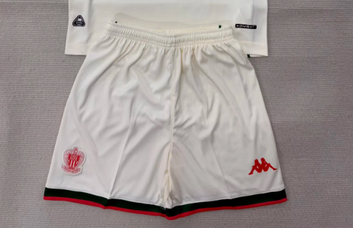 Fan Version 2025-2026 Nice Away White Soccer Shorts Football Shorts