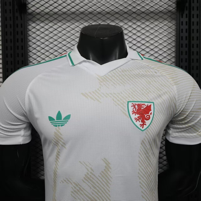Player Version Wales 2026 Away White Soccer Jersey Football Shirt