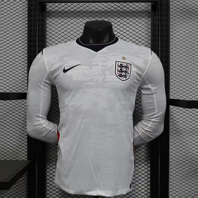 Long Sleeve Player Version England 2026 Home Soccer Jersey Football Shirt