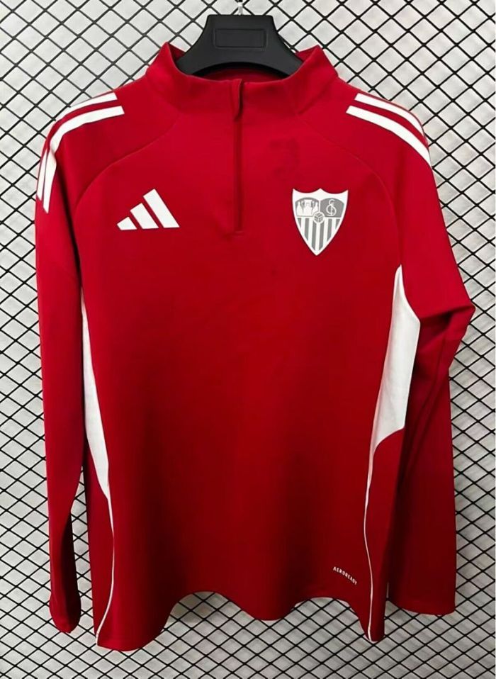2025-2026 Sevilla Red Soccer Training Sweater