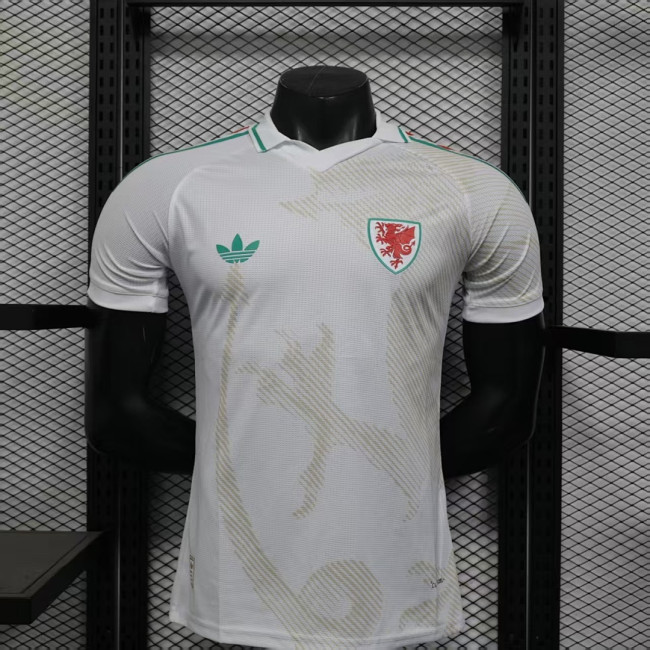 Player Version Wales 2026 Away White Soccer Jersey Football Shirt