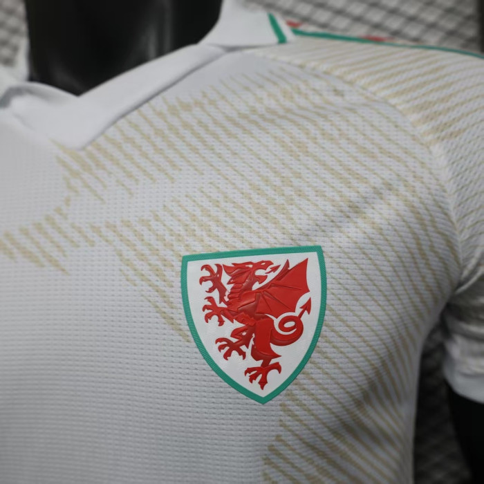 Player Version Wales 2026 Away White Soccer Jersey Football Shirt