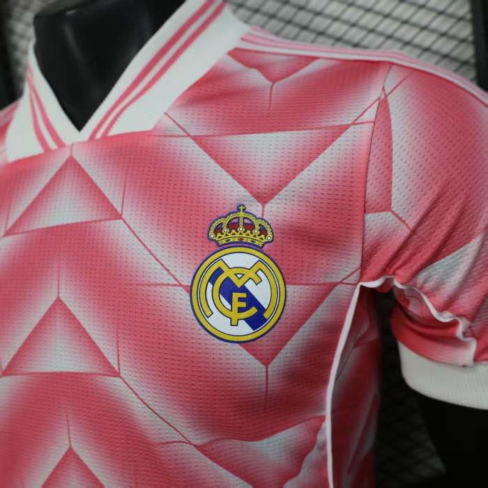 Player Version 2025-2026 Real Madrid Pink Retro Model Soccer Jersey Real Football Shirt
