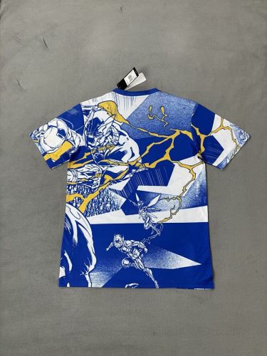 Fans Version 2025-2026 Real Madrid Blue Marvel Version Soccer Jersey Real Football Shirt