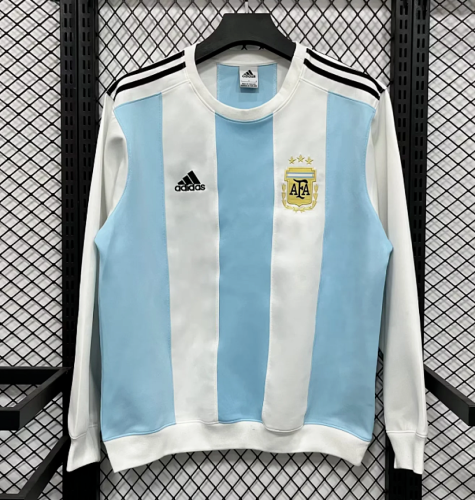 2025-2026 Argentina White/Blue Soccer Training Sweater