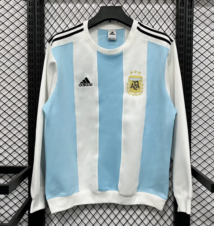 2025-2026 Argentina White/Blue Soccer Training Sweater