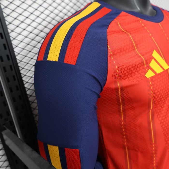 Long Sleeve Player Version 2026 Spain Home Soccer Jersey España Camisetas de Futbol