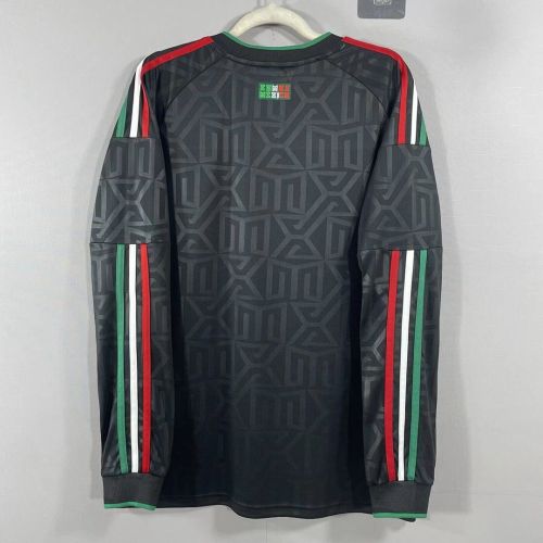 Long Sleeve Fan Version 2026 Mexico Black Soccer Jersey Football Shirt
