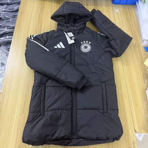 2026 Germany Black Long Cotton Coat
