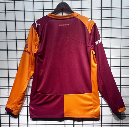 Long Sleeve Fan Version 2025-2026 Galatasaray Home Soccer Jersey Football Shirt