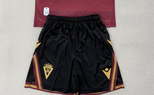 Fan Version 2025-2026 Cadiz Away Red Soccer Shorts Football Shorts
